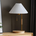 pleated-retro-wooden-table-lamp-anzaz-Wood color & Grey-6