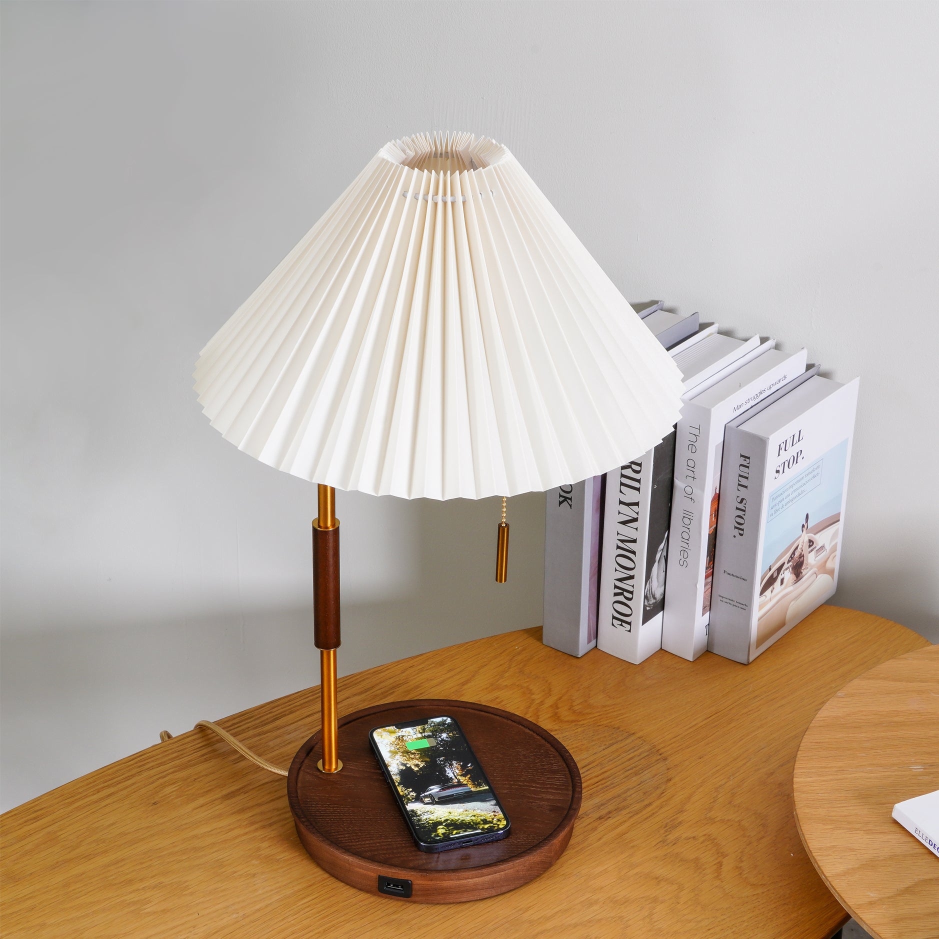 wooden-retro-table-lamp-anzaz-Walnut color & Beige-3