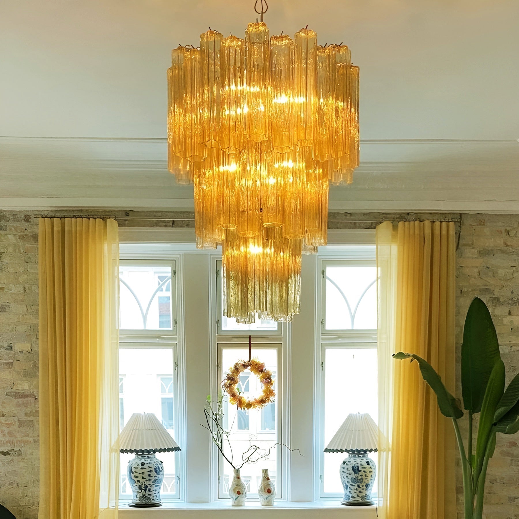 yellow-murano-glass-tube-chandelier-anzaz-Blue Glass & Nickel-2