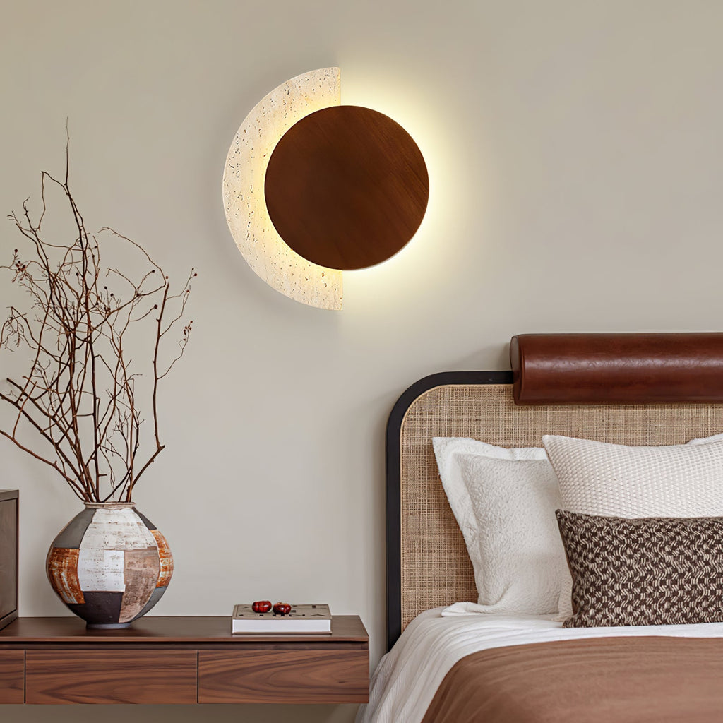 crescent-halo-wall-sconce-anzaz-Yellow Travertine & Wood Color-2