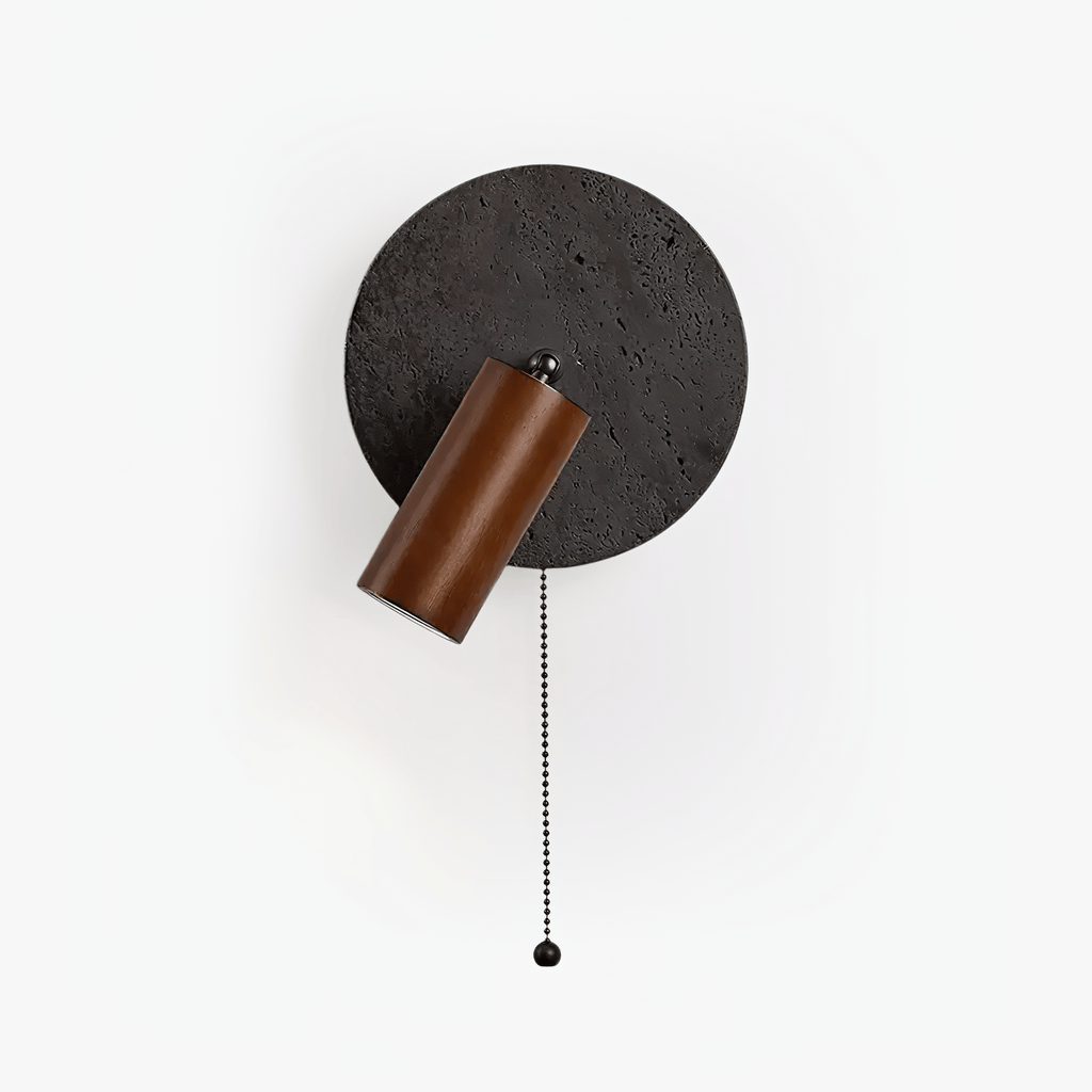 alaric-wall-sconce-anzaz-Walnut Wood & Black Travertine-1