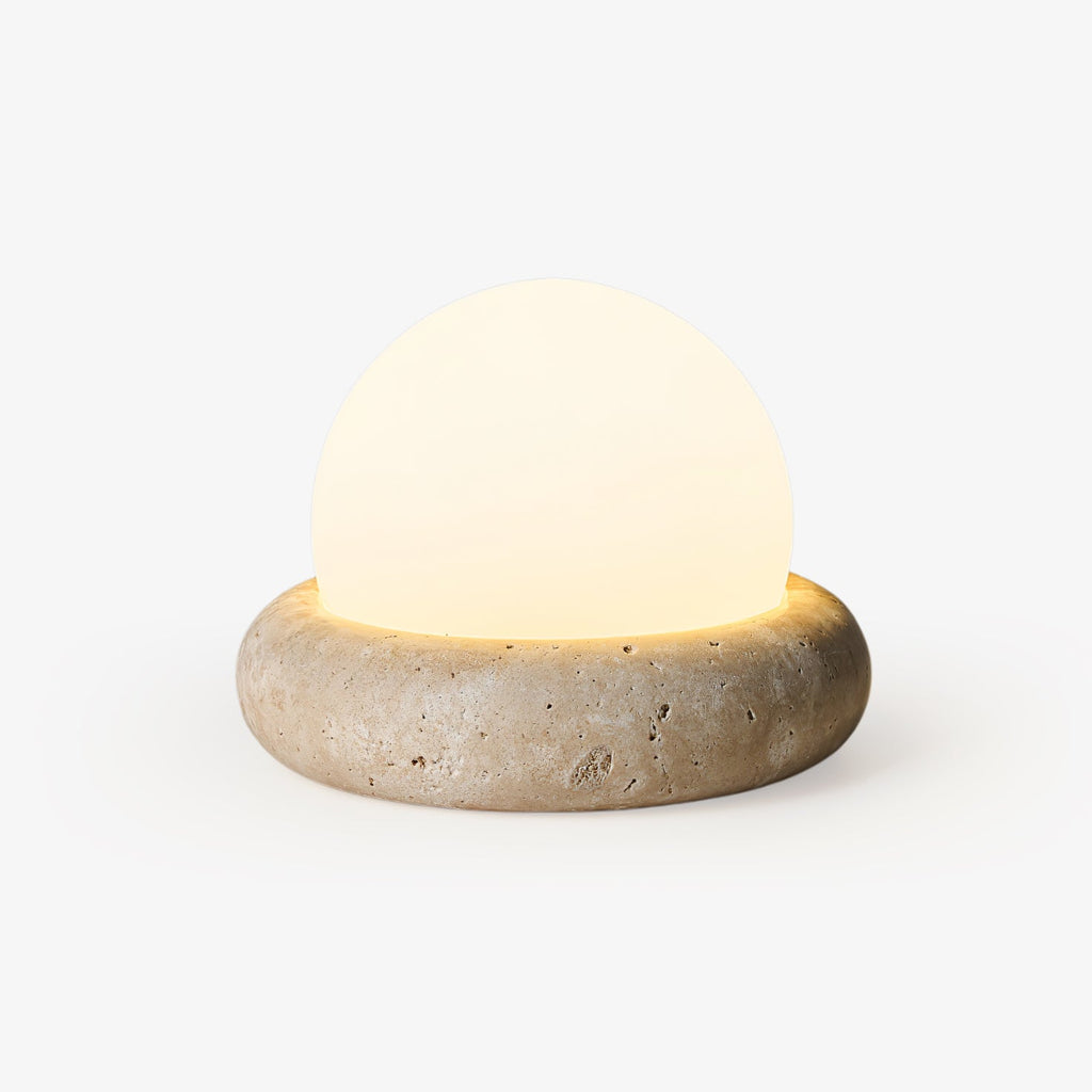 huae-table-lamp-anzaz-Yellow Travertine & Warm Light-1