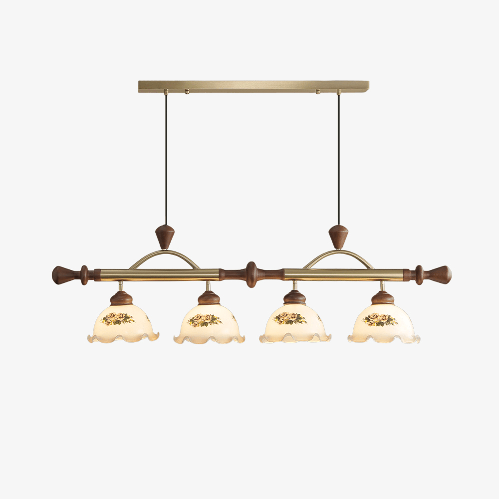 floral-patterned-multi-pendant-light-anzaz-Walnut Wood & Gold & White-1