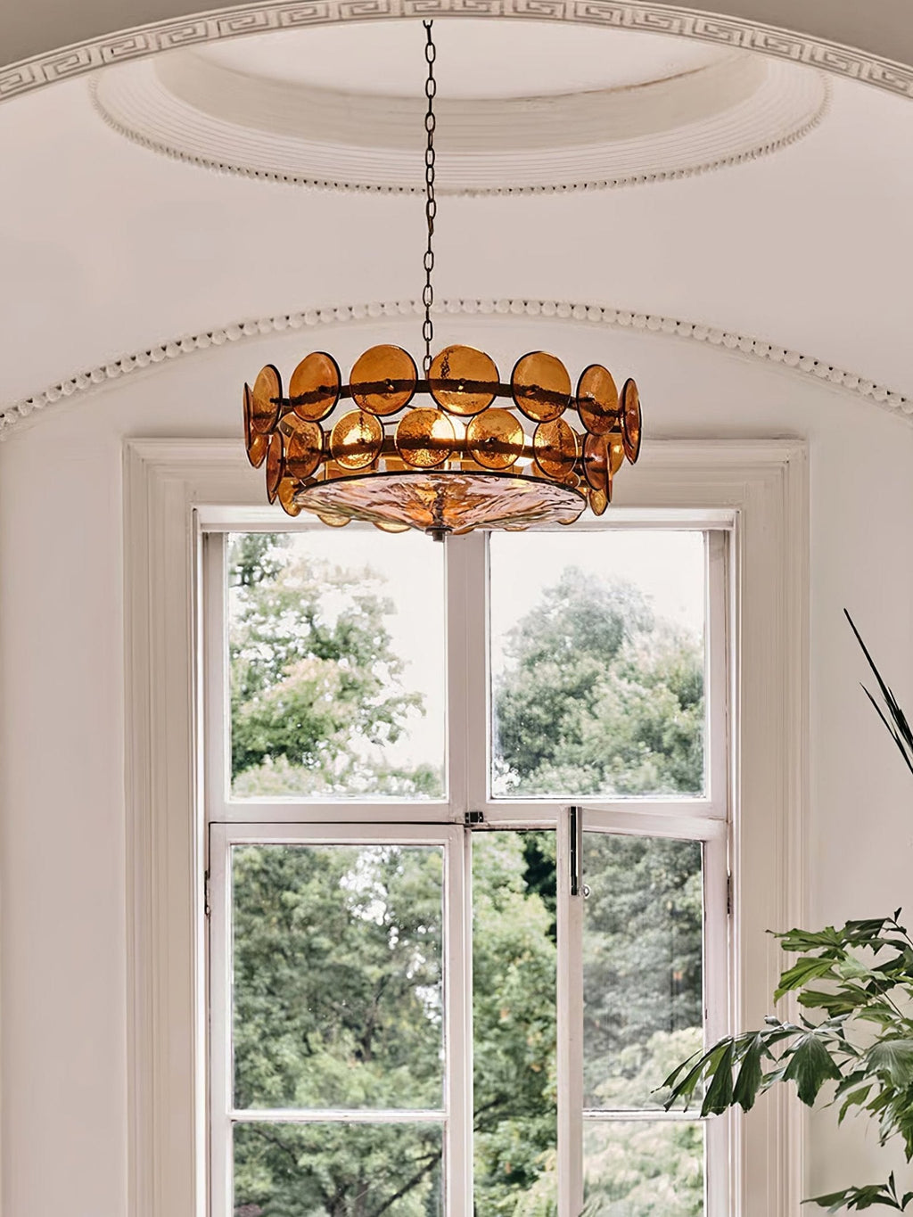 solaris-disc-chandelier-anzaz-Green & Gold-8