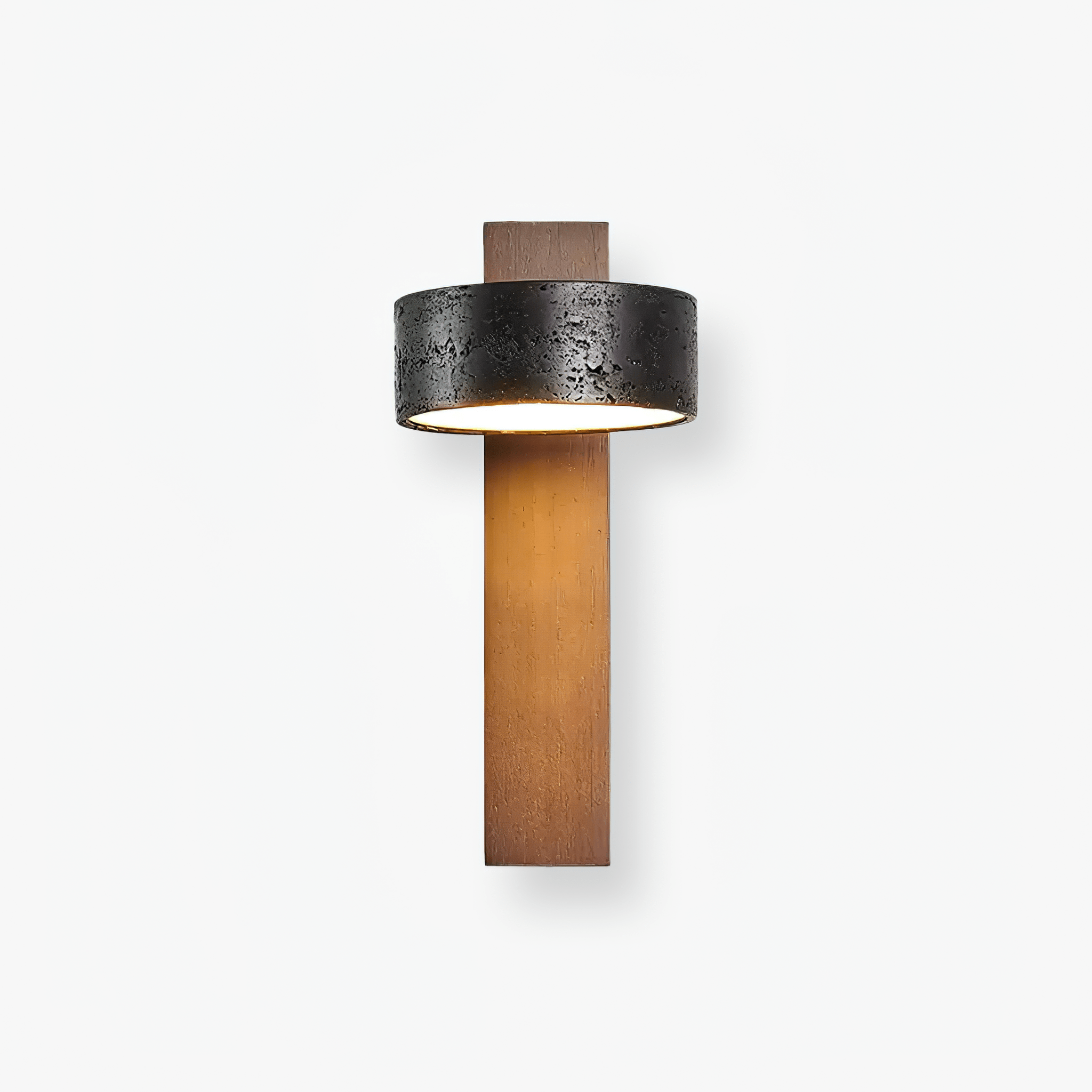 vera-wall-sconce-anzaz-Walnut Wood & Black Travertine (Warm Light)-1