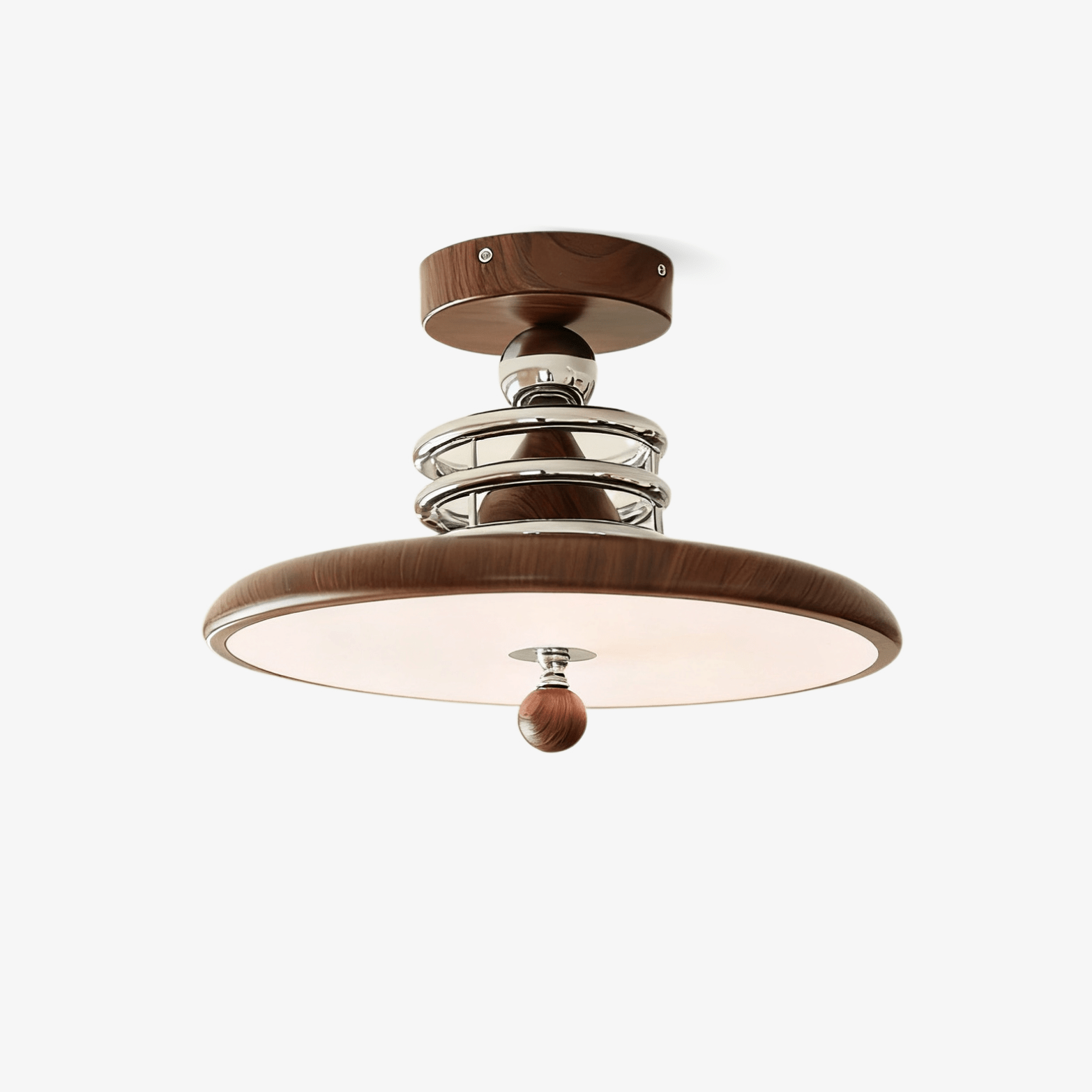 retro-revolve-ceiling-lamp-anzaz-Water transfer walnut grain finish & Chrome-1