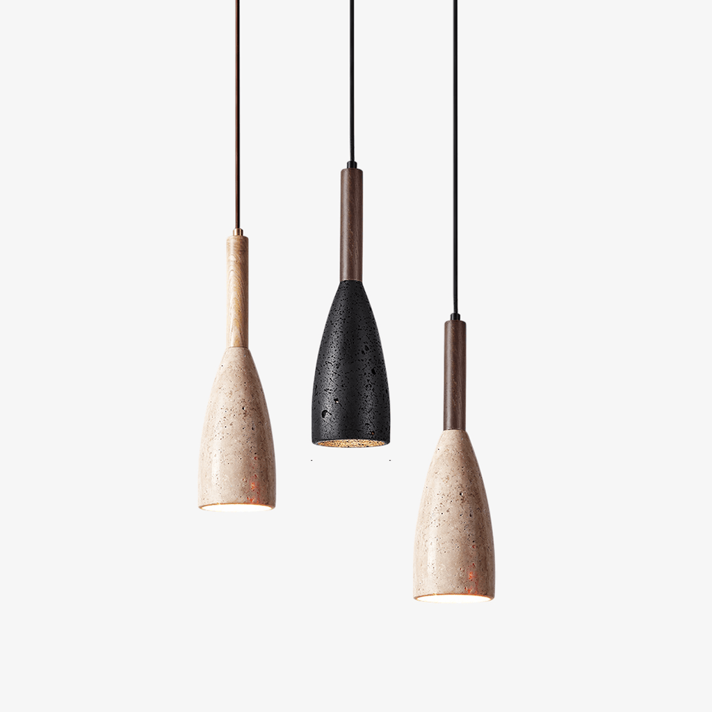 travertine-teardrop-pendant-light-anzaz-Yellow Travertine & Wood color-1