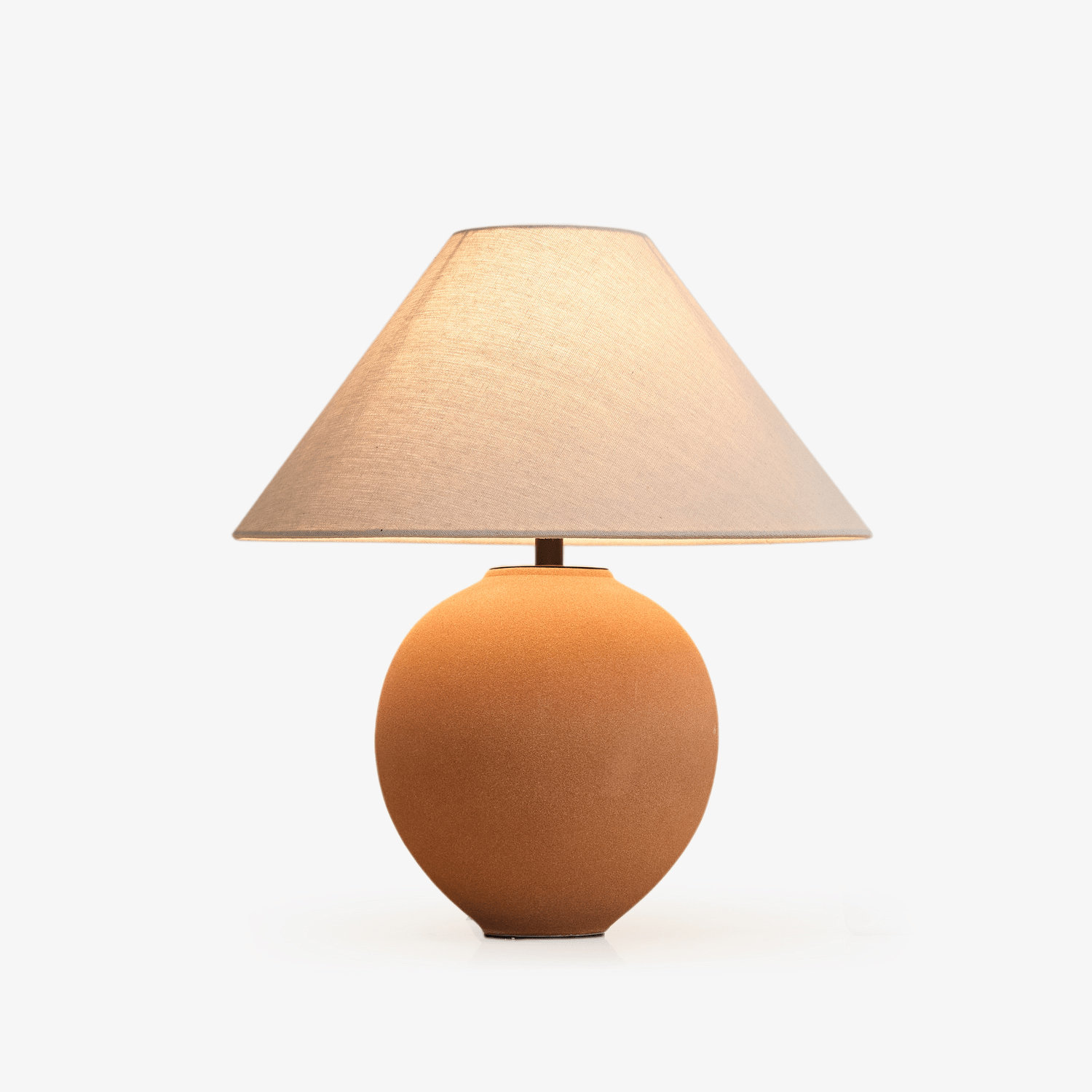 terracotta-hued-ceramic-table-lamp-anzaz-Orange & White-1
