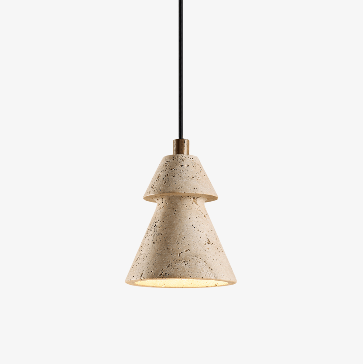 tiered-travertine-cone-pendant-light-anzaz-Yellow Travertine-1