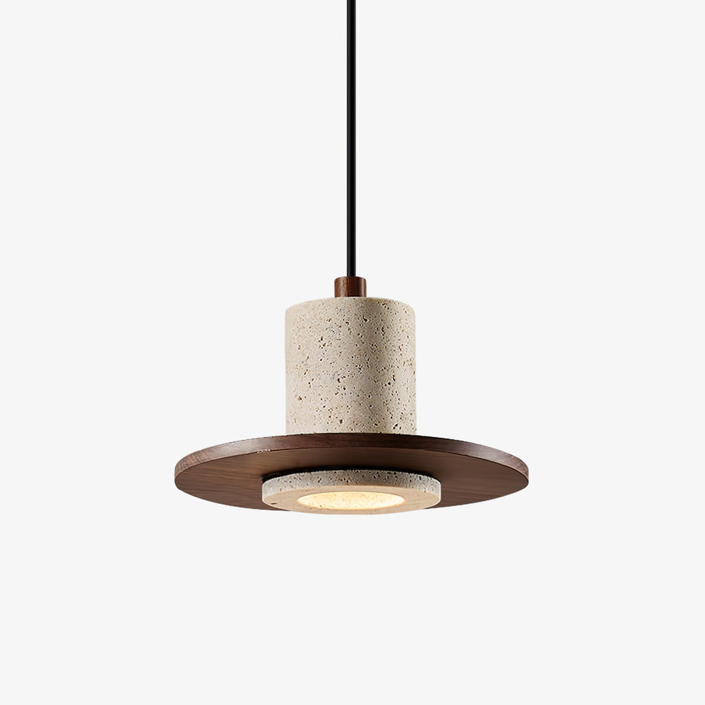 solstice-core-pendant-lamp-anzaz-Walnut Wood & Yellow Travertine-1