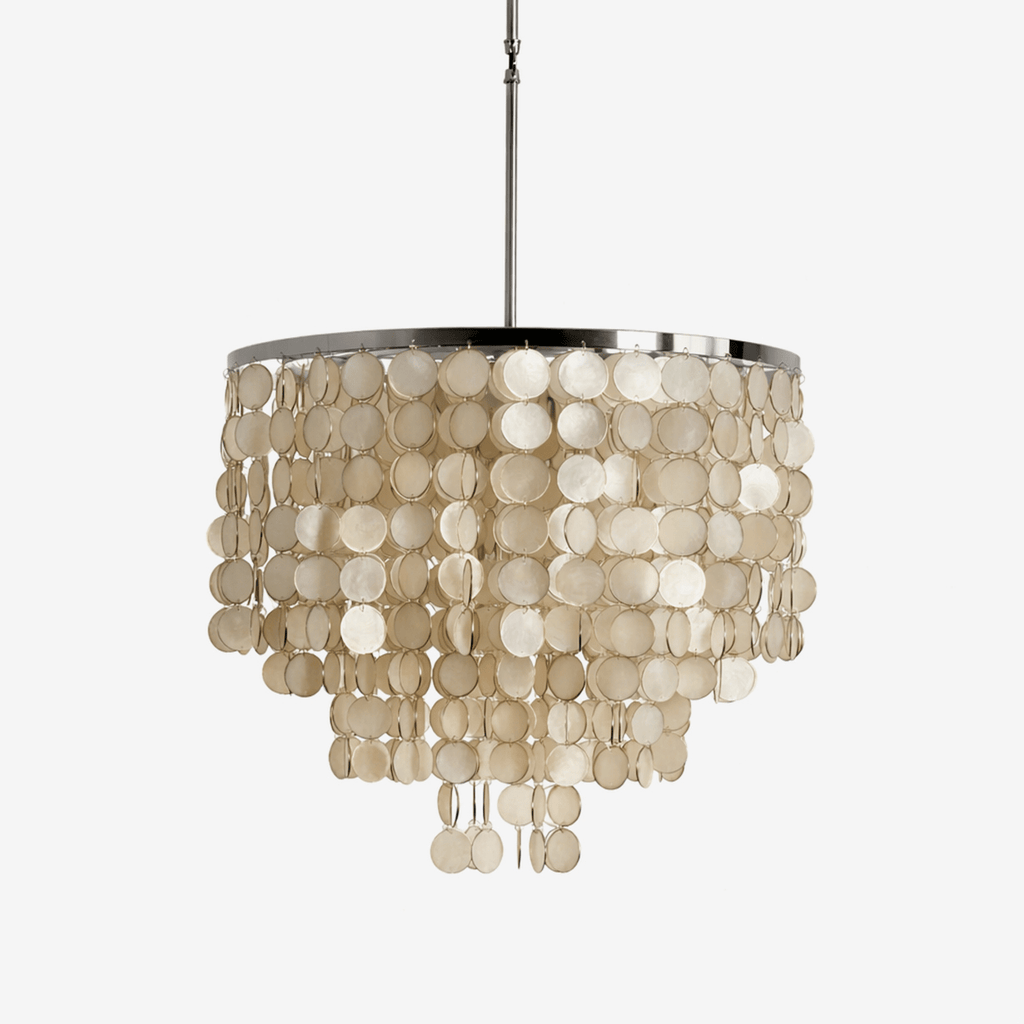 pearl-shell-chandelier-anzaz-Chrome & White-1