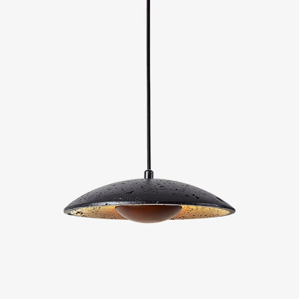 speckled-saucer-pendant-lamp-anzaz-Black Travertine & Dark walnut-1