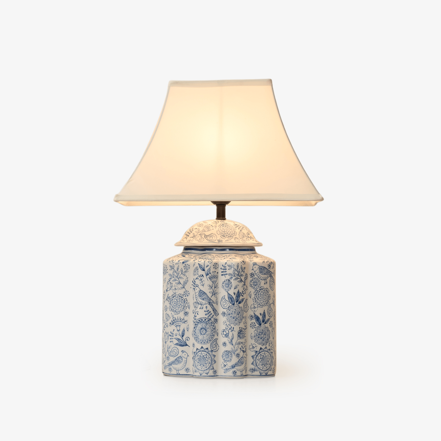 floral-bird-jar-table-lamp-anzaz-Blue & White-1