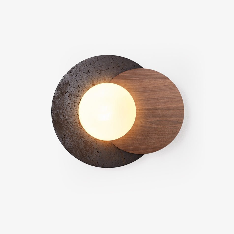 lunar-embrace-sconce-anzaz-Black Travertine & Walnut Color-1
