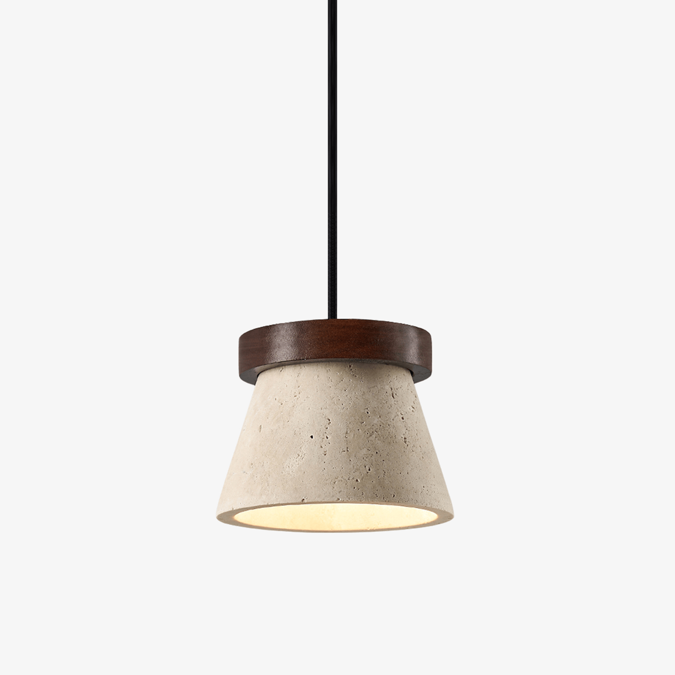 travertine-cone-ring-pendant-light-anzaz-∅ 4.7″ x H 3.7″-1