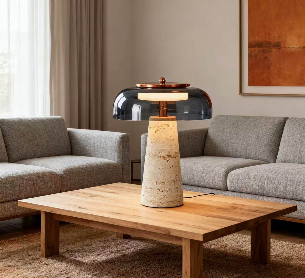 strata-table-lamp-anzaz-Smoky gray & Yellow Travertine-4