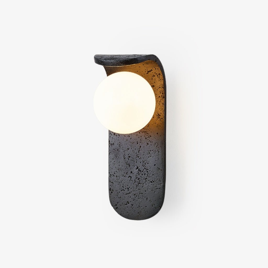eclipse-orb-sconce-anzaz-Black Travertine & White-1