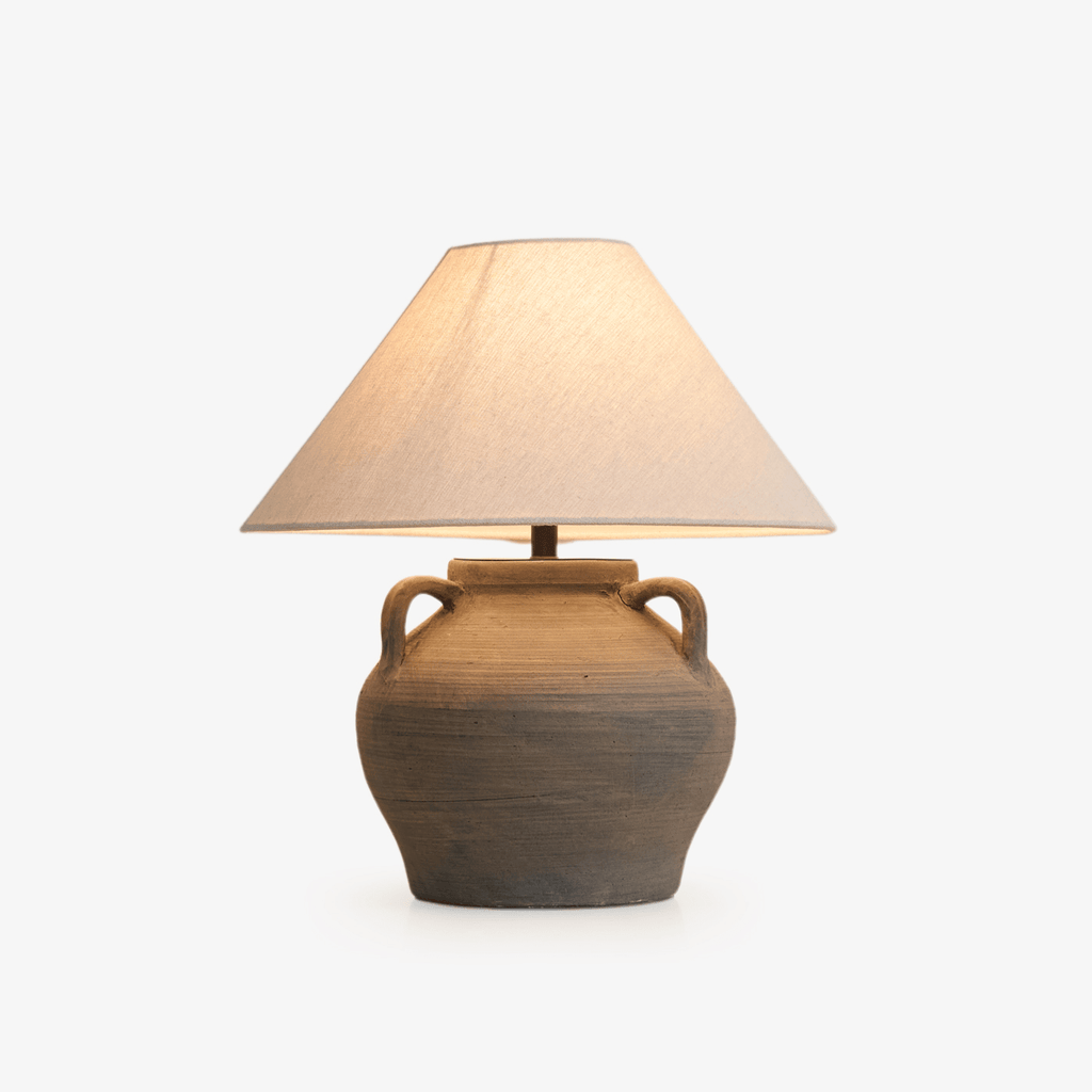 two-handled-ceramic-jar-table-lamp-anzaz-Terracotta color & Beige-1