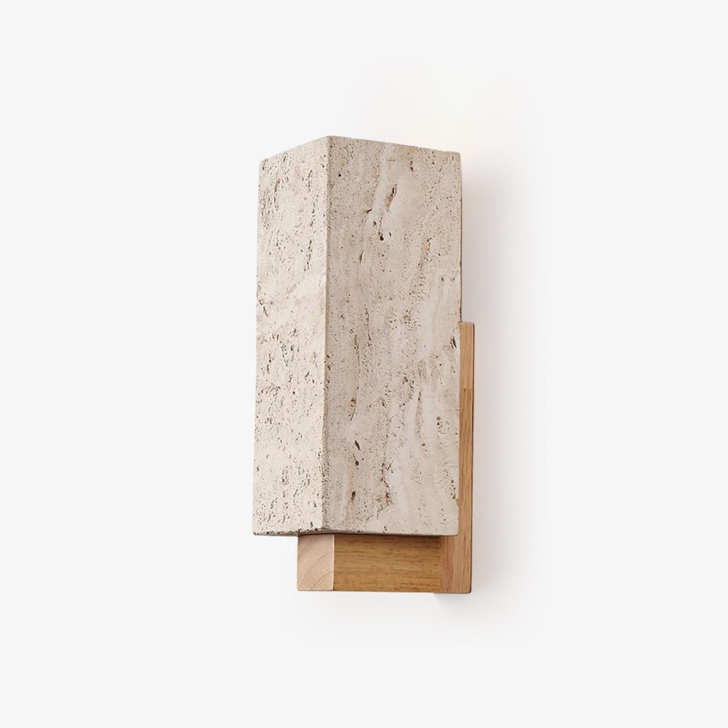 terra-form-wall-sconce-anzaz-Walnut Color & Yellow Travertine-1