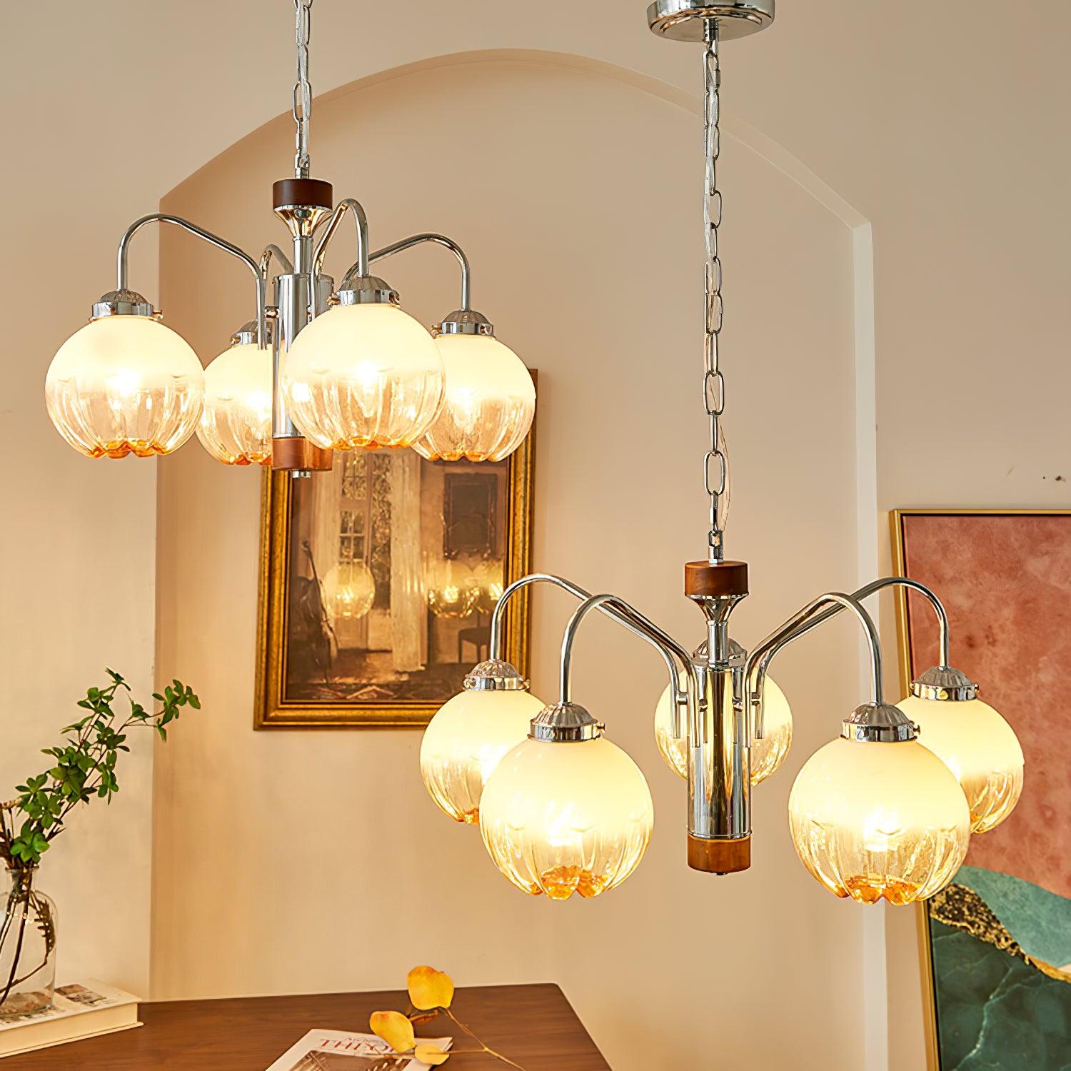 flower-bud-chandelier-anzaz-Chrome & White-2