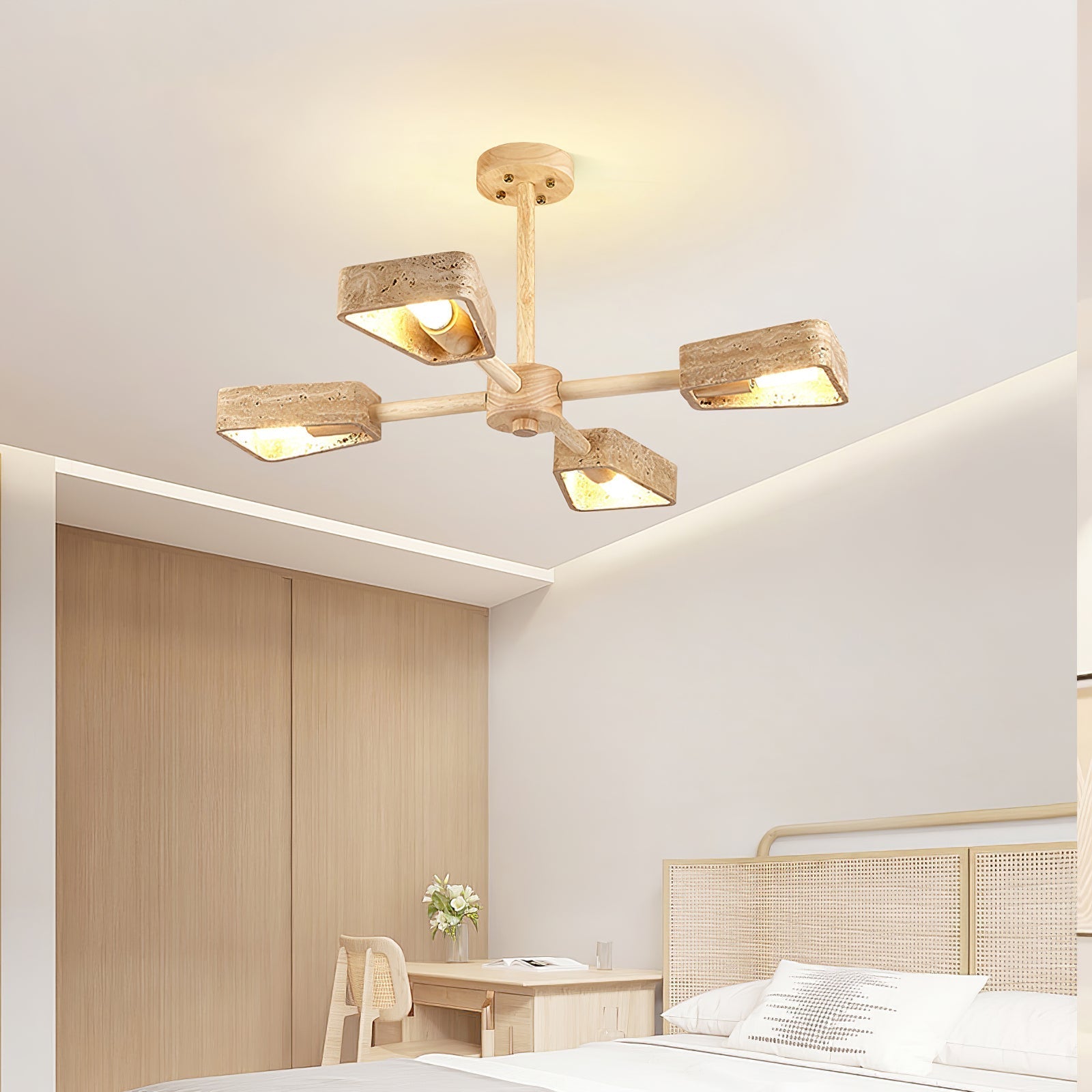 elementa-travertone-chandelier-anzaz-Walnut Color & Yellow Travertine-4