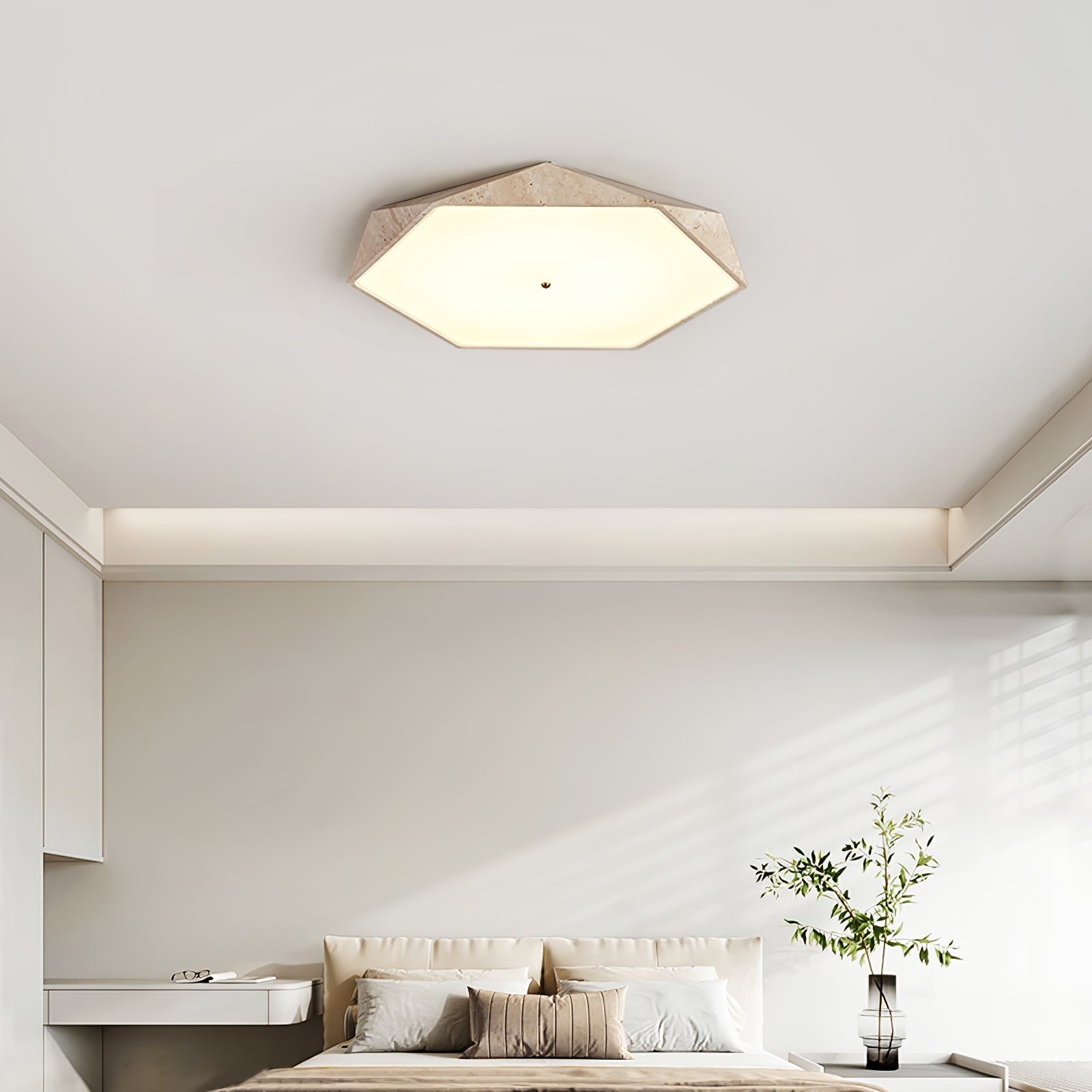 lunarc-stone-ceiling-lamp-anzaz-Yellow Travertine & White-2