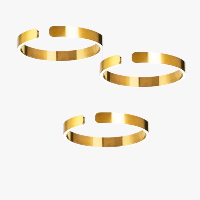 Candelabru inelar cu LED-uri MITO SOSPESO GOLD pentru sufragerie