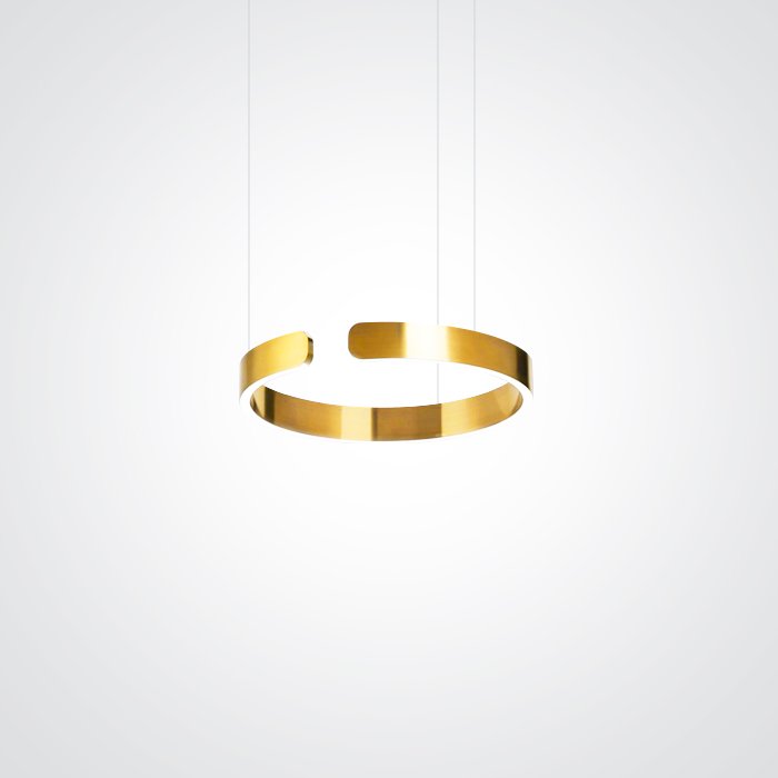 Candelabru inelar cu LED-uri MITO SOSPESO GOLD pentru sufragerie