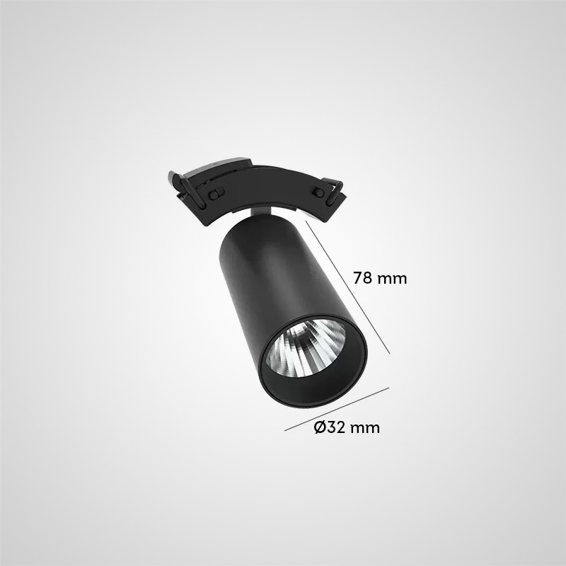 Lampă suspendată LED neagră SPOT 50mm pentru dormitor, cu lumină cureaua