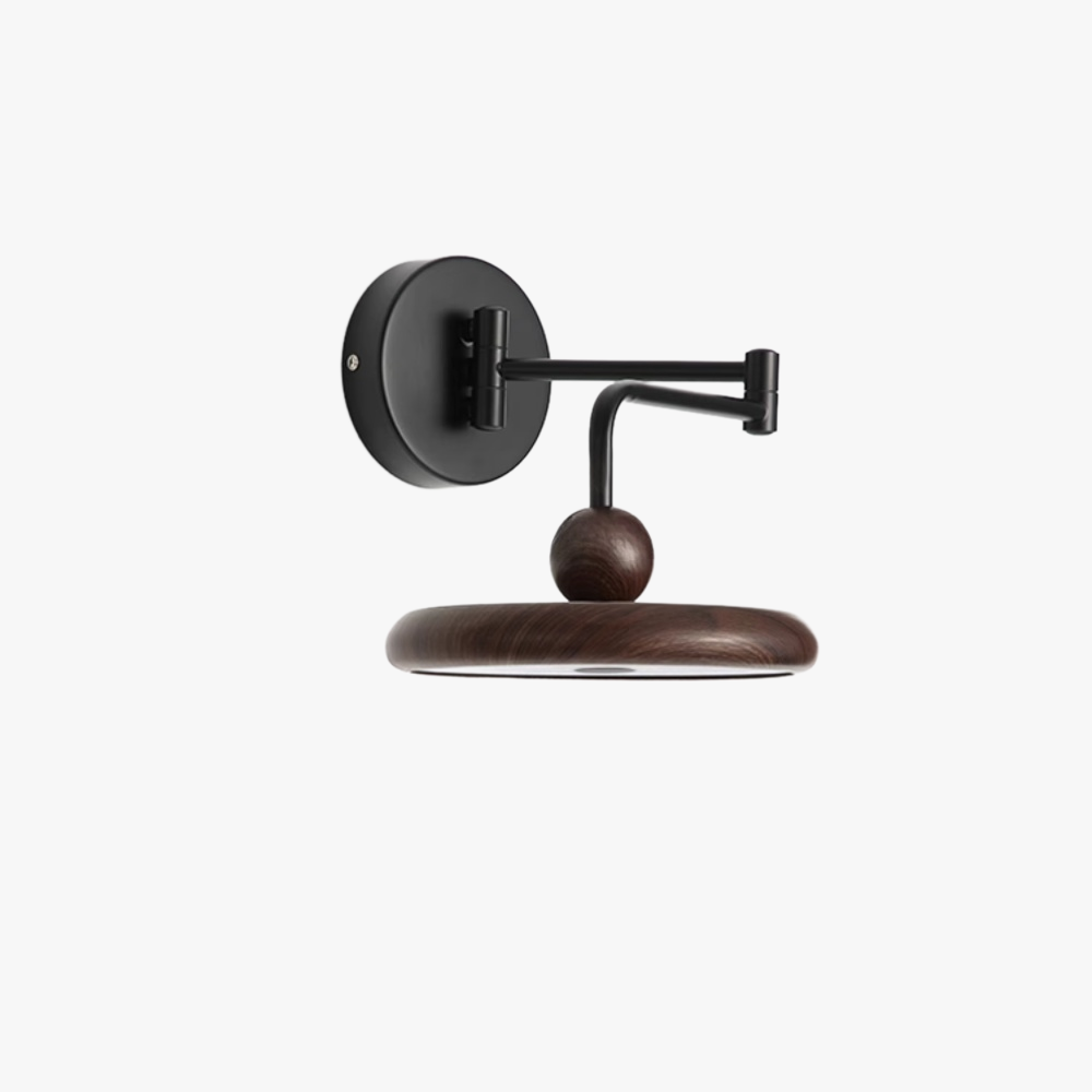 Lampă de perete Rapture din bronz tip B, culoare negru + nuc