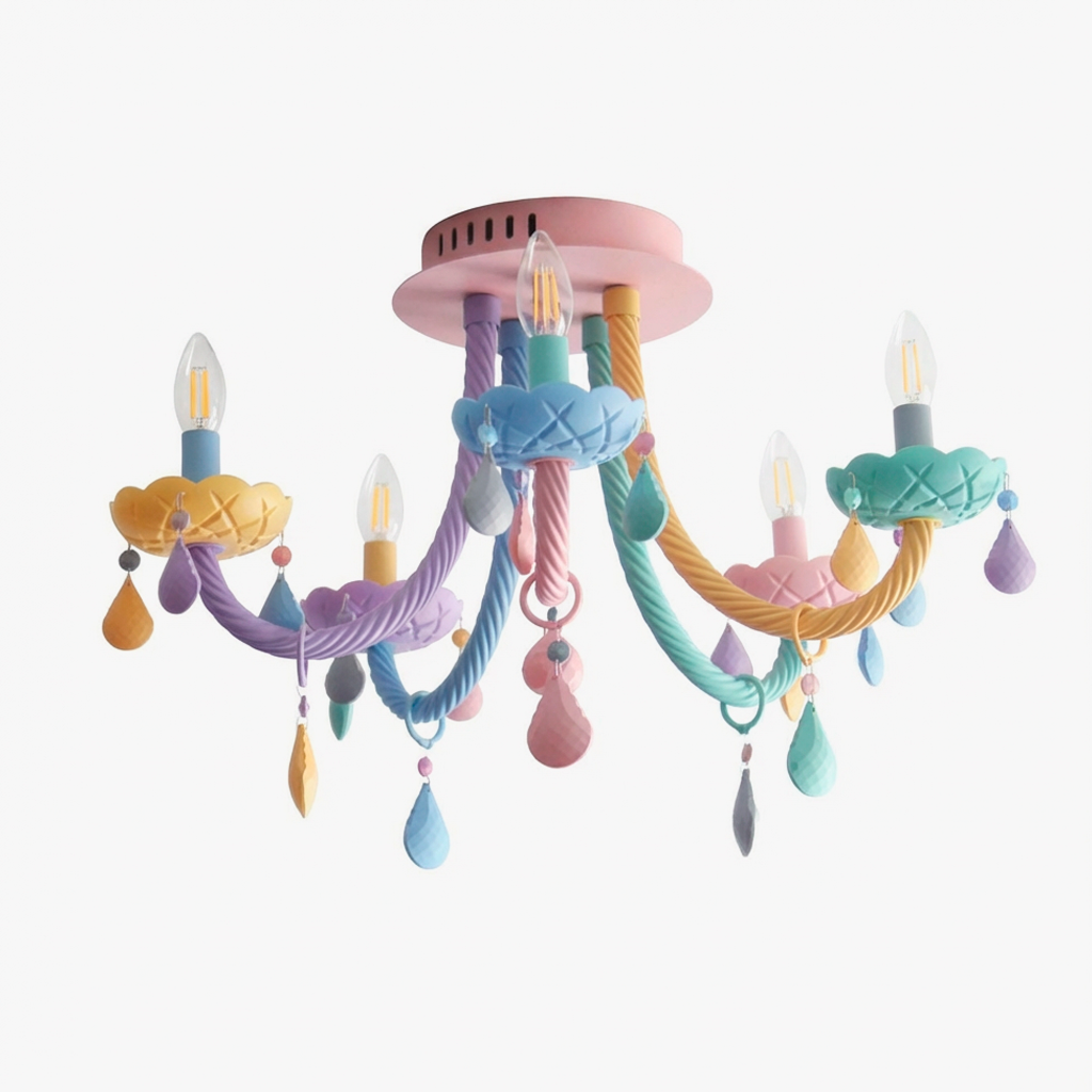 Candelabru scurt Rainbow pentru o cameră de copii