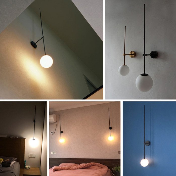 Aplică de perete STRIP 12 neagră 100cm - Aplică de perete