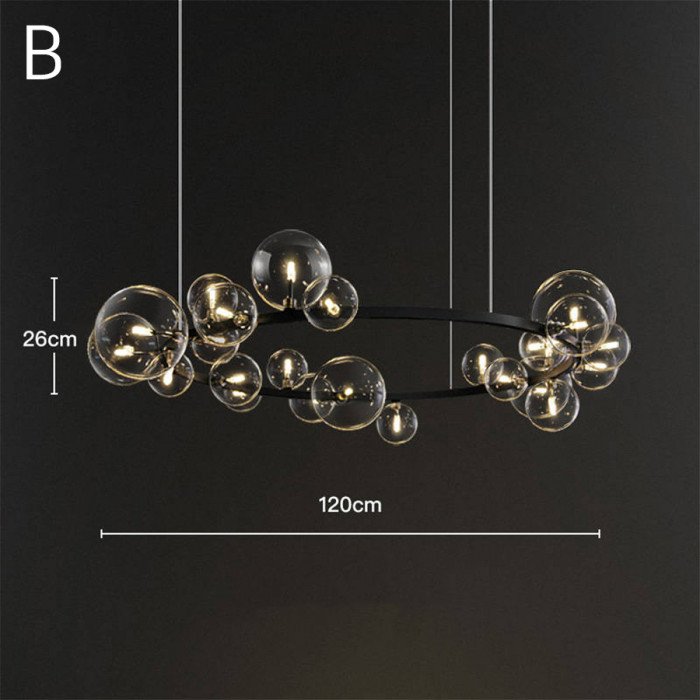 Candelabru inelar cu LED IONA pentru dormitor