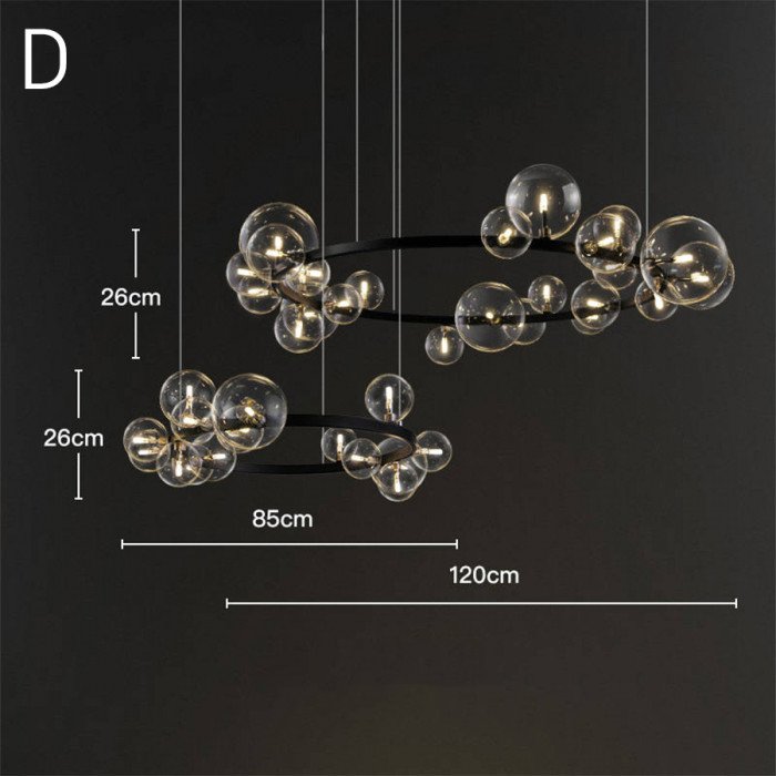 Candelabru inelar cu LED IONA pentru dormitor
