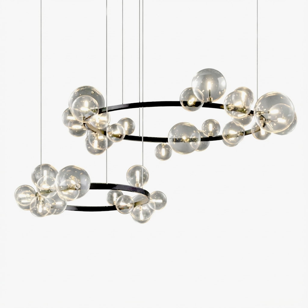 Candelabru inelar cu LED IONA pentru dormitor