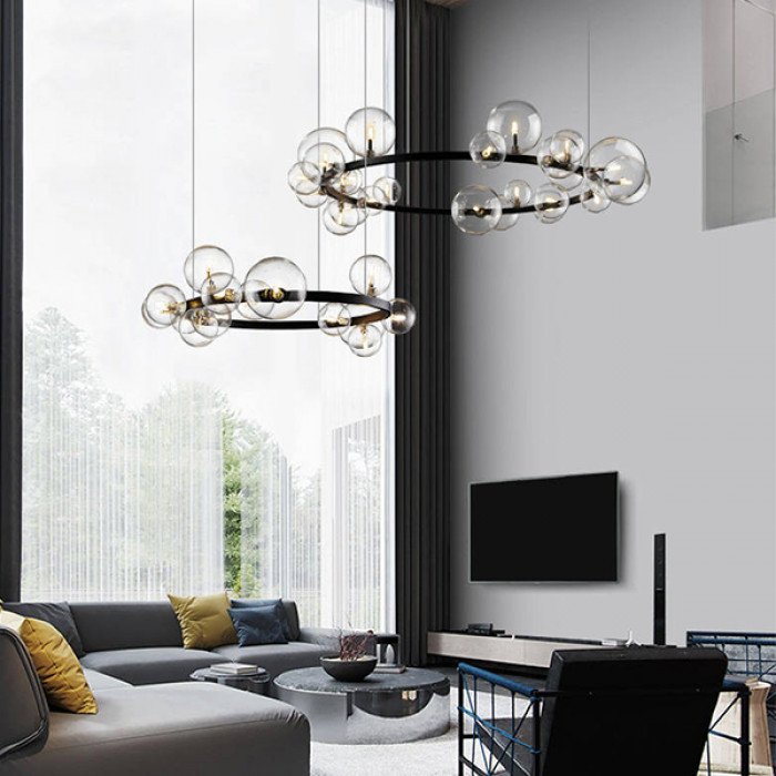 Candelabru inelar cu LED IONA pentru dormitor