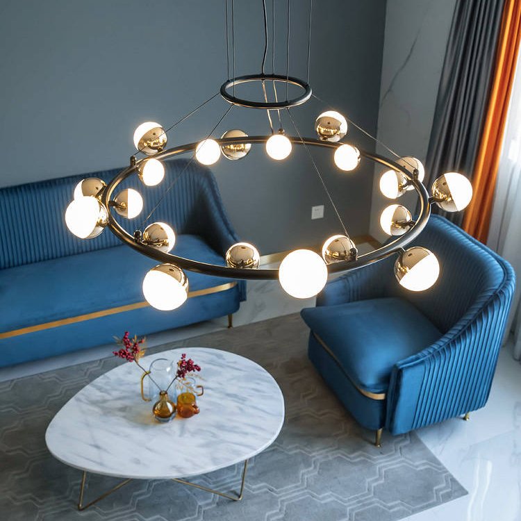 Candelabru inelar cu LED Mercury pentru sufragerie