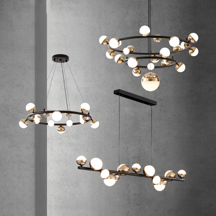 Candelabru inelar cu LED Mercury pentru sufragerie