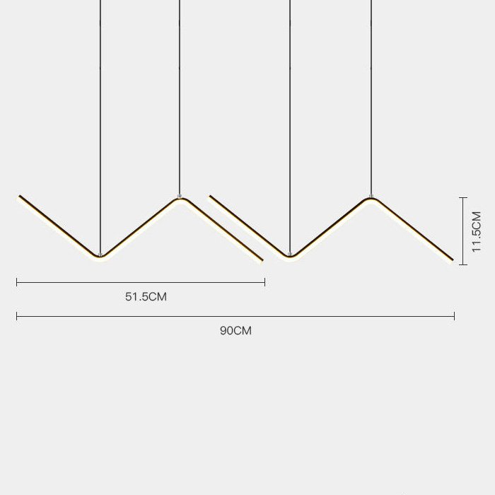 Lampă suspendată ZIGZAG 120cm