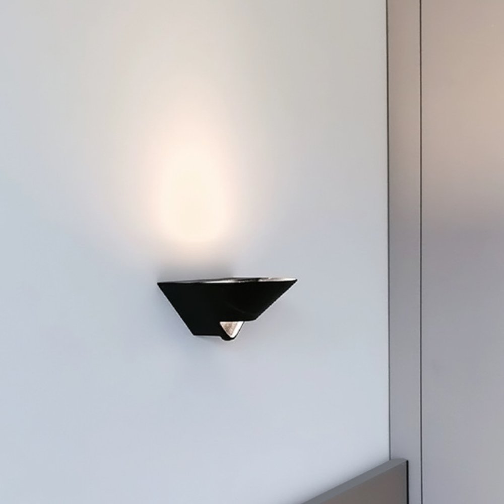 Lampă de perete PITT, neagră, 4000K