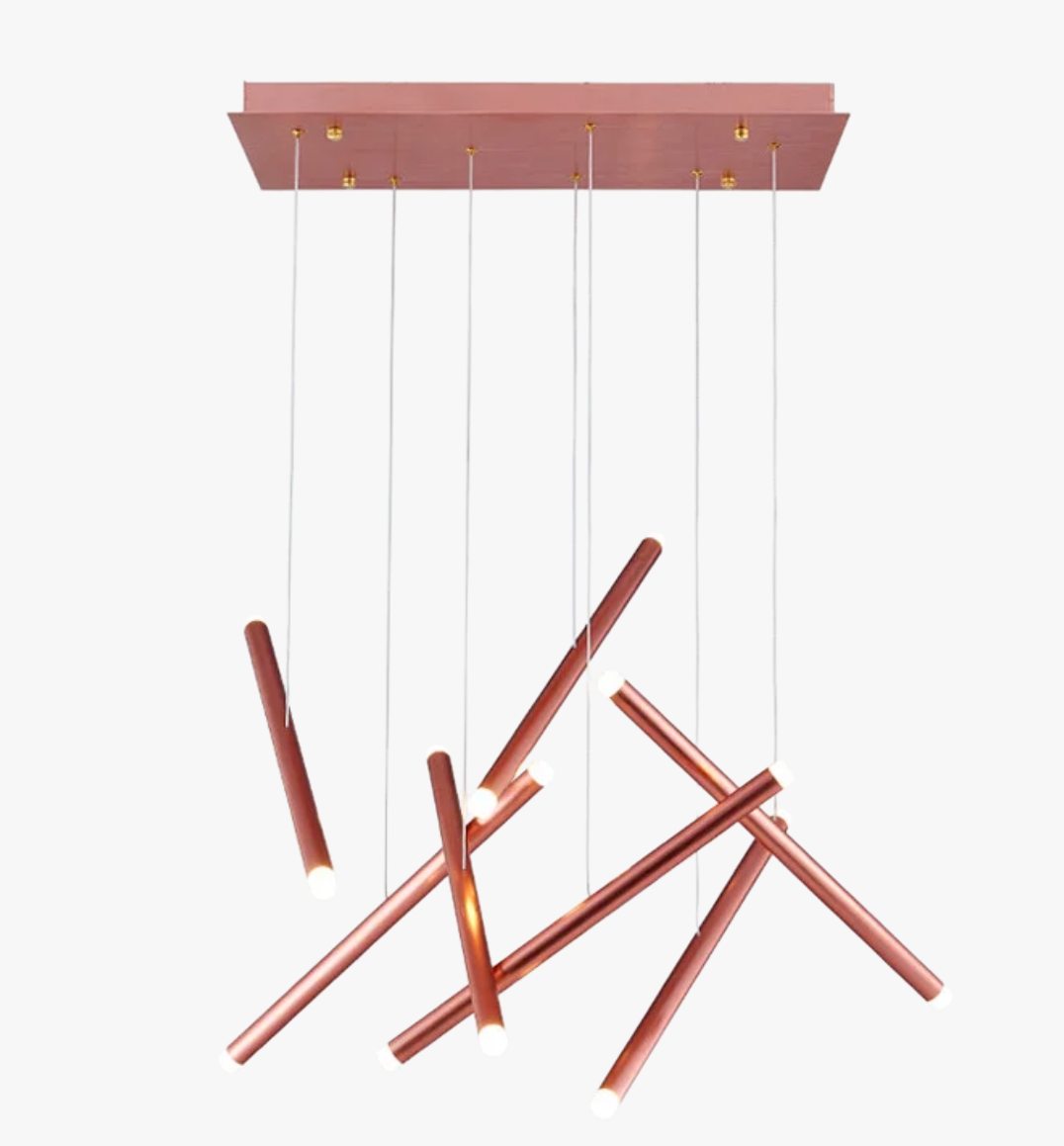 Lampă suspendată GRAVITA cu 7 becuri LED, roz