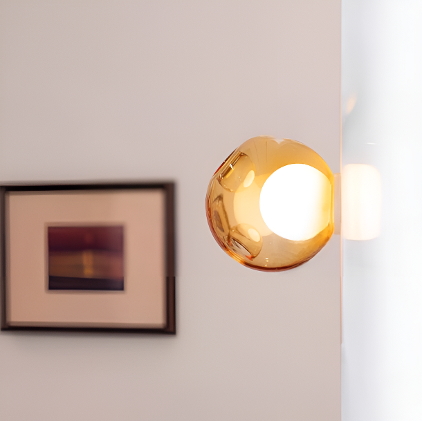 Aplica de sticlă Glass Paradox Squirrel Galbenă