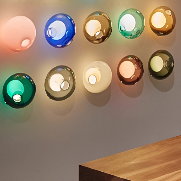 Aplica de sticlă Glass Paradox Squirrel Galbenă