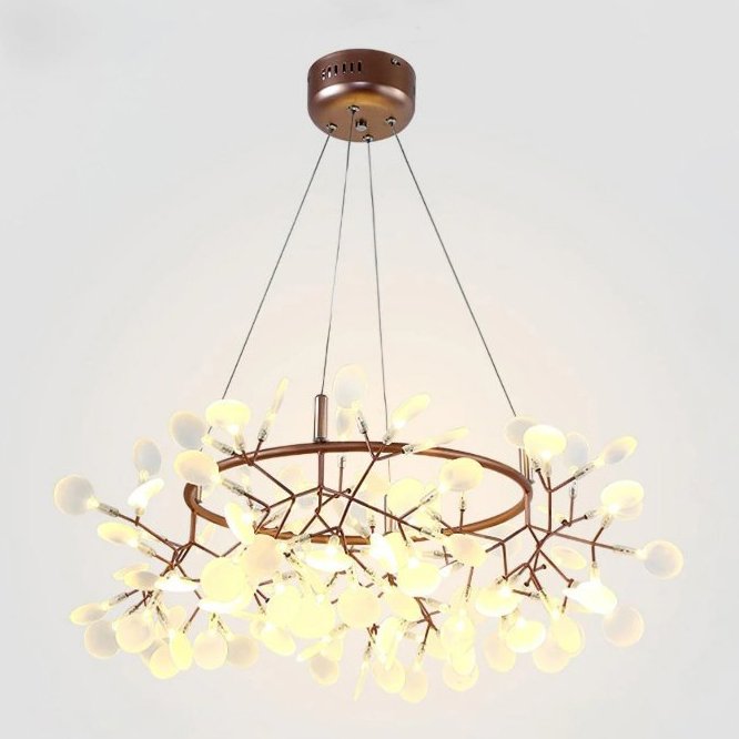 Candelabru LED PETALS pentru sufragerie, 98 cm auriu