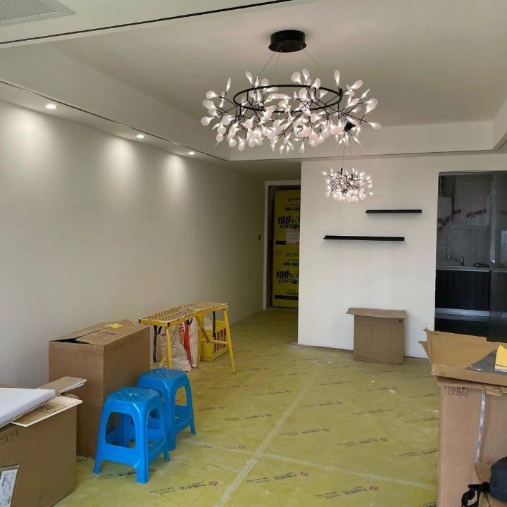 Candelabru LED PETALS pentru sufragerie, 98 cm auriu