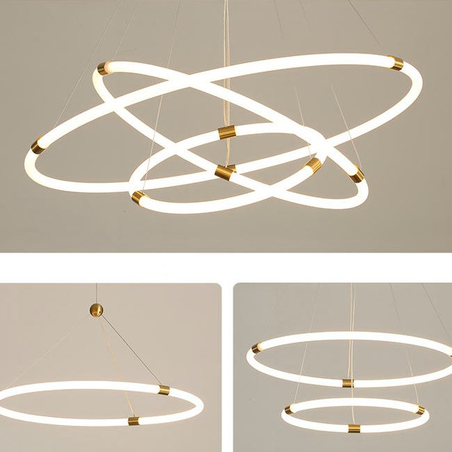 ORACLE Un candelabru inelar cu LED pentru dormitor