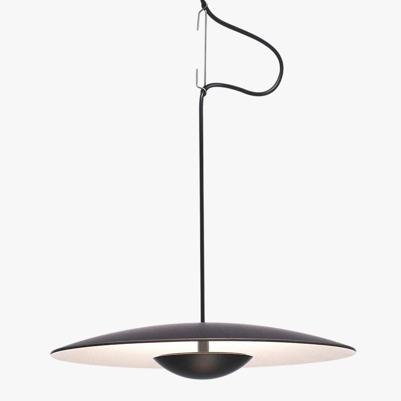 Lampă suspendată neagră PLATE 60cm