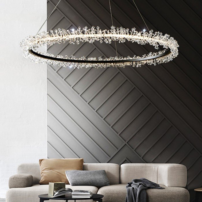 Candelabru inelar cu LED THERA pentru dormitor