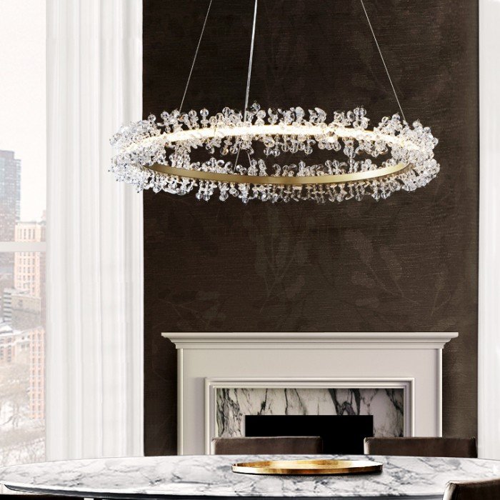 Candelabru inelar cu LED THERA pentru dormitor