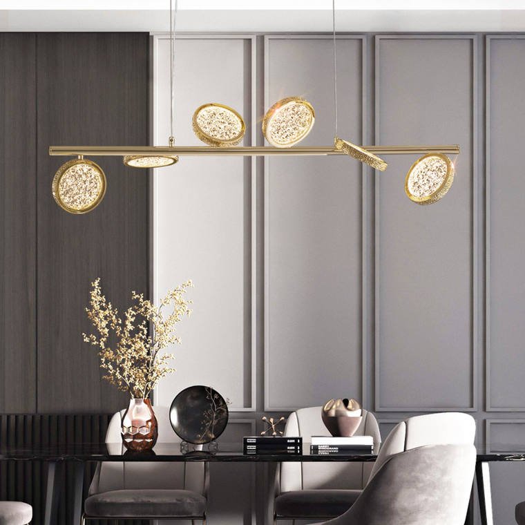 Lampă cu lamele LED COIN GOLD L pentru hol